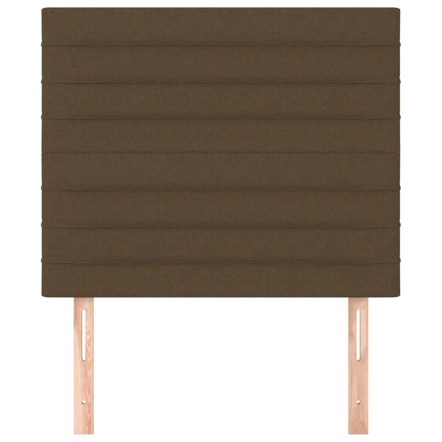 Tête de lit marron foncé 80x5x118/128 cm Tissu - 3