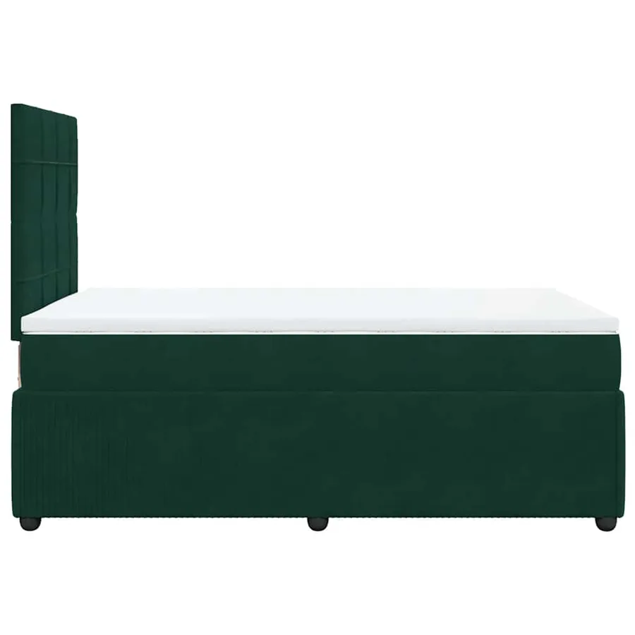 Sommier à lattes de lit et matelas Vert foncé 120x200cm Velours - 5