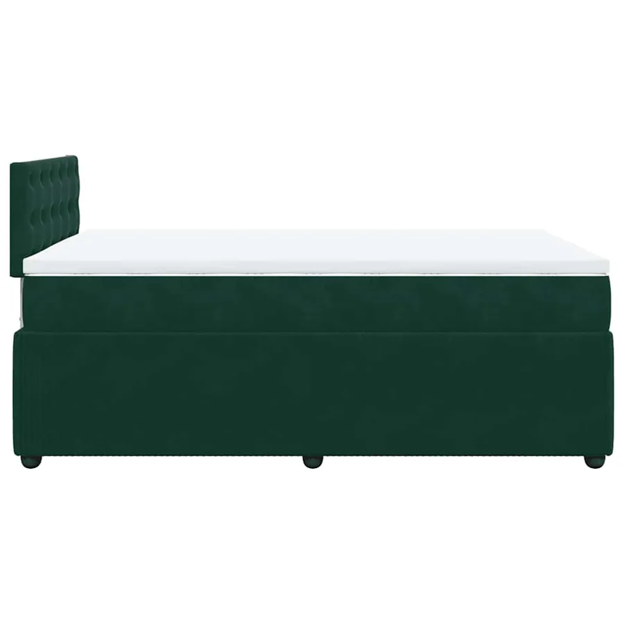 Sommier à lattes de lit et matelas Vert foncé 120x200cm Velours - 9