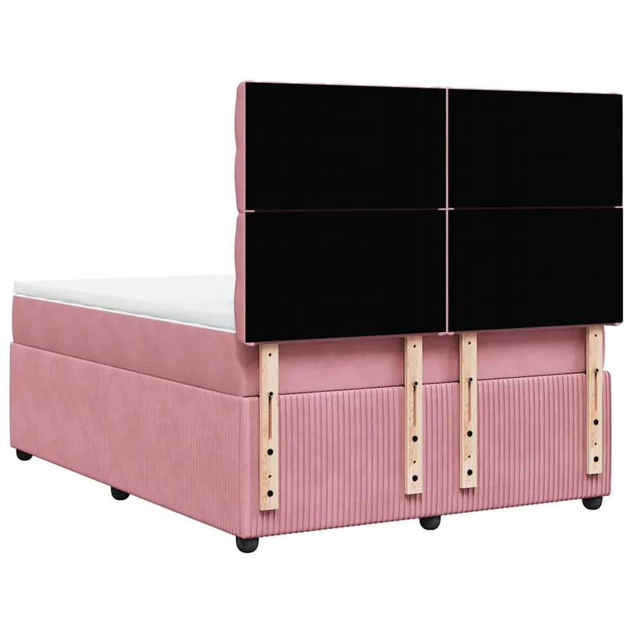 Sommier à lattes de lit avec matelas Rose 140x190 cm Velours - 6