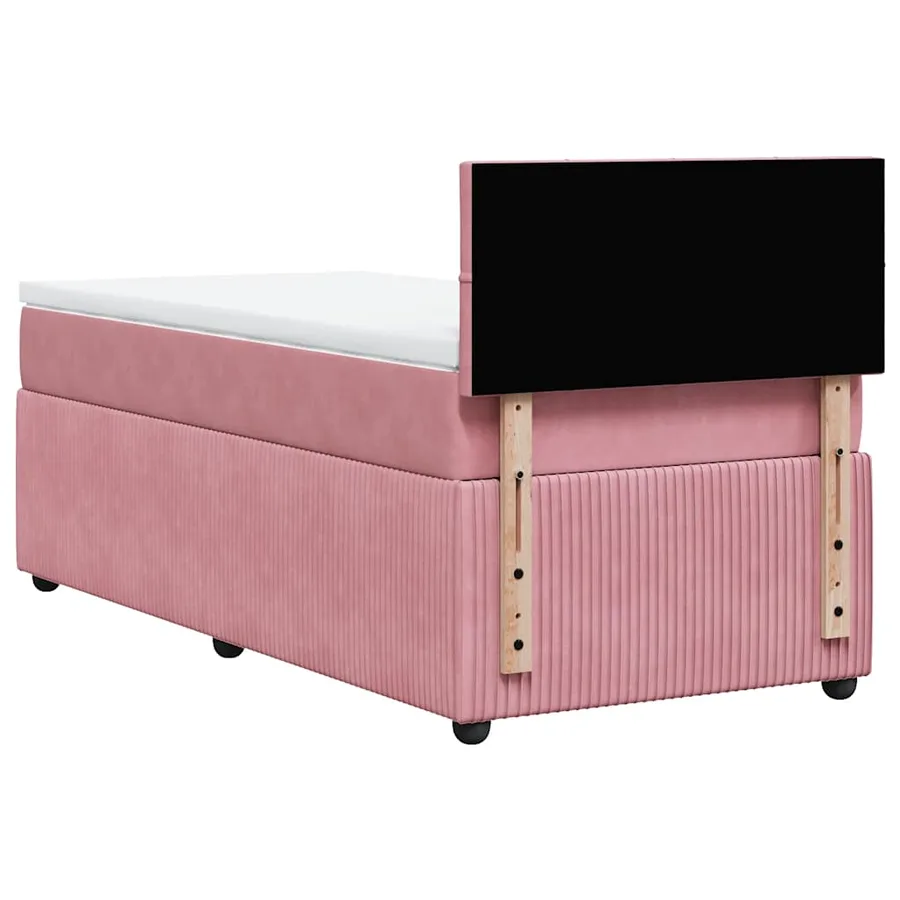 Sommier à lattes de lit avec matelas Rose 90x200 cm Velours - 10