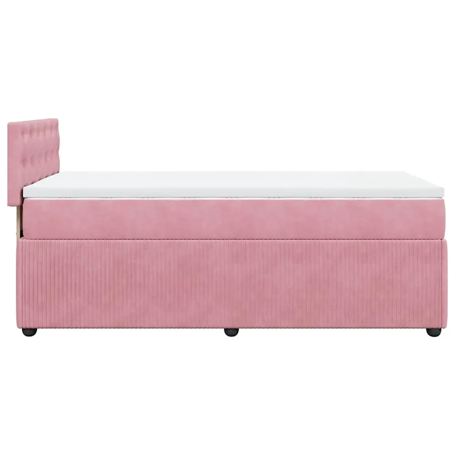 Sommier à lattes de lit avec matelas Rose 90x200 cm Velours - 9
