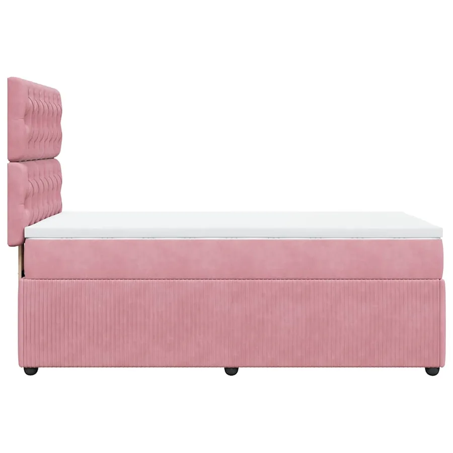 Sommier à lattes de lit avec matelas Rose 90x200 cm Velours - 5