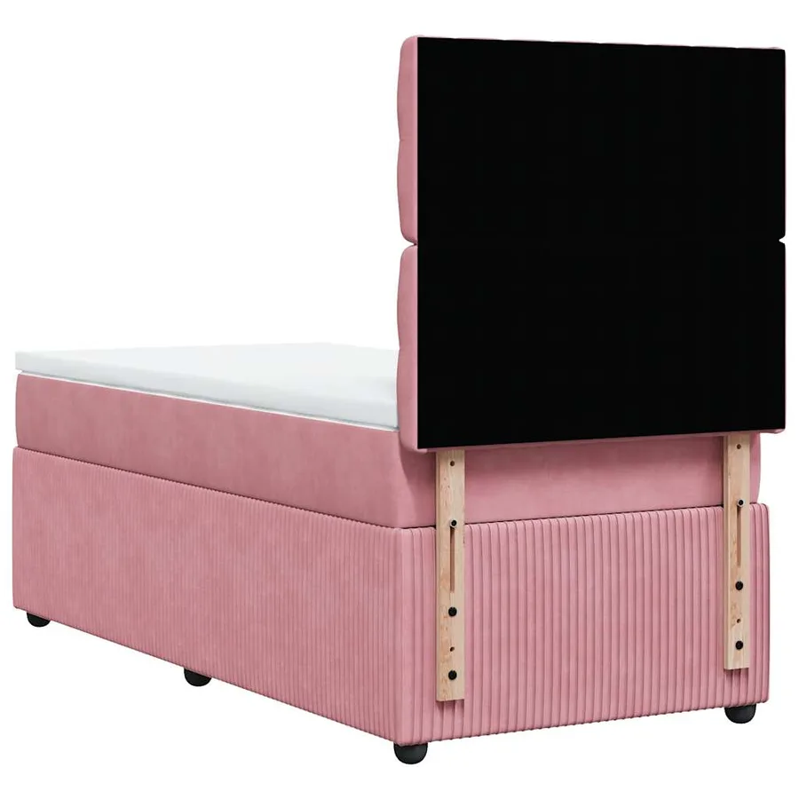 Sommier à lattes de lit avec matelas Rose 90x200 cm Velours - 6