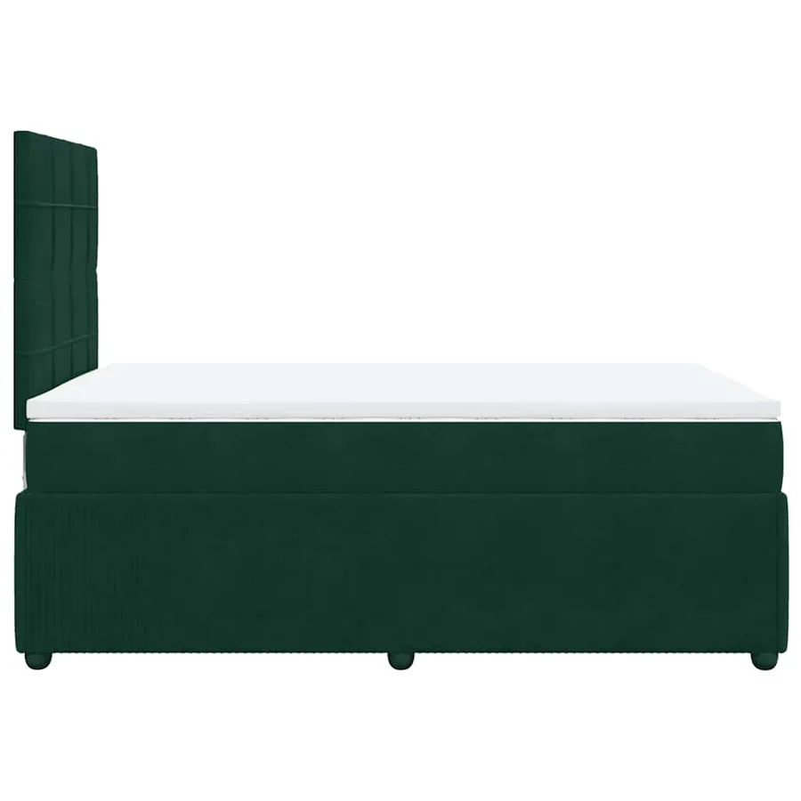 Sommier à lattes de lit avec matelas vert foncé 120x190 cm - 5