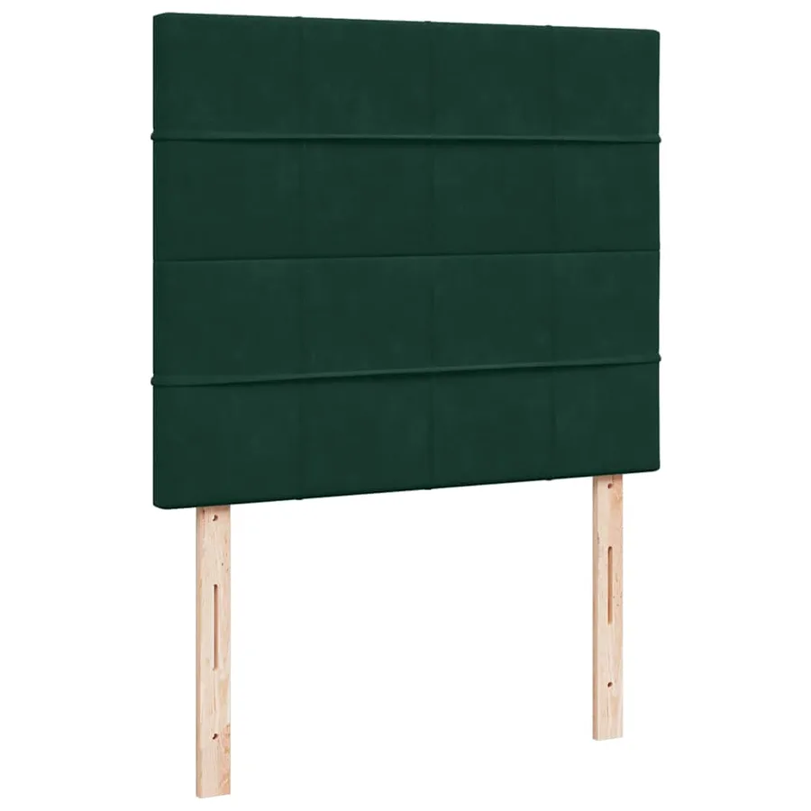 Sommier à lattes de lit avec matelas vert foncé 120x190 cm - 7