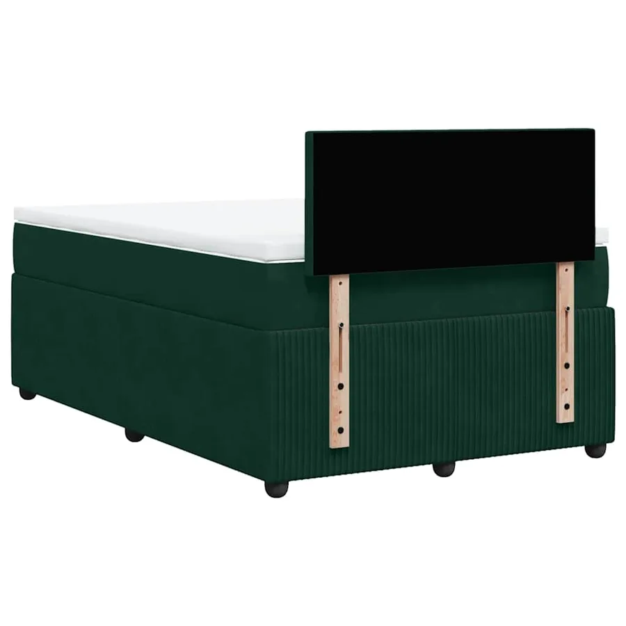 Sommier à lattes de lit avec matelas vert foncé 120x190 cm - 10