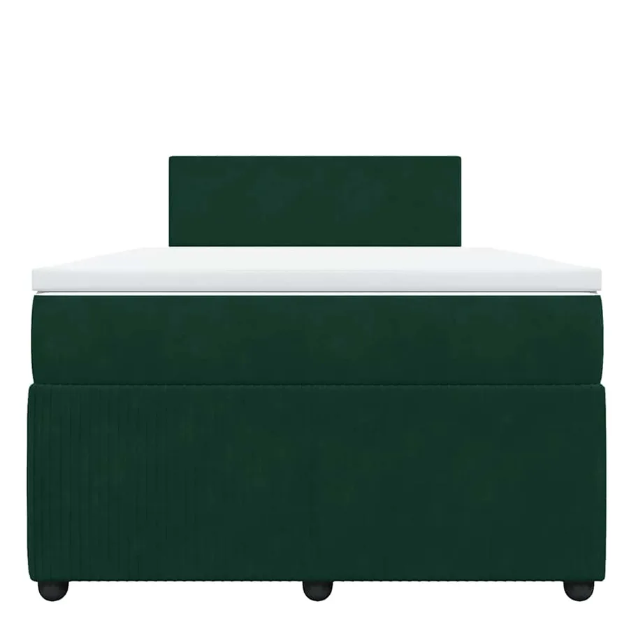 Sommier à lattes de lit avec matelas vert foncé 120x190 cm - 4