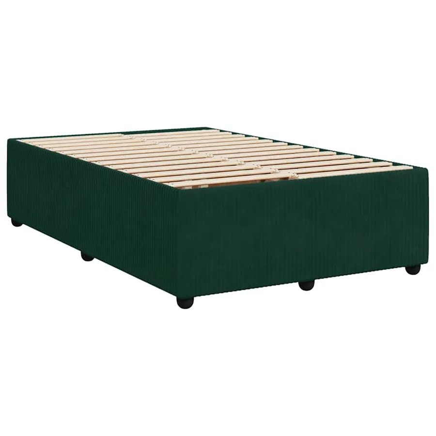Sommier à lattes de lit avec matelas vert foncé 120x190 cm - 6