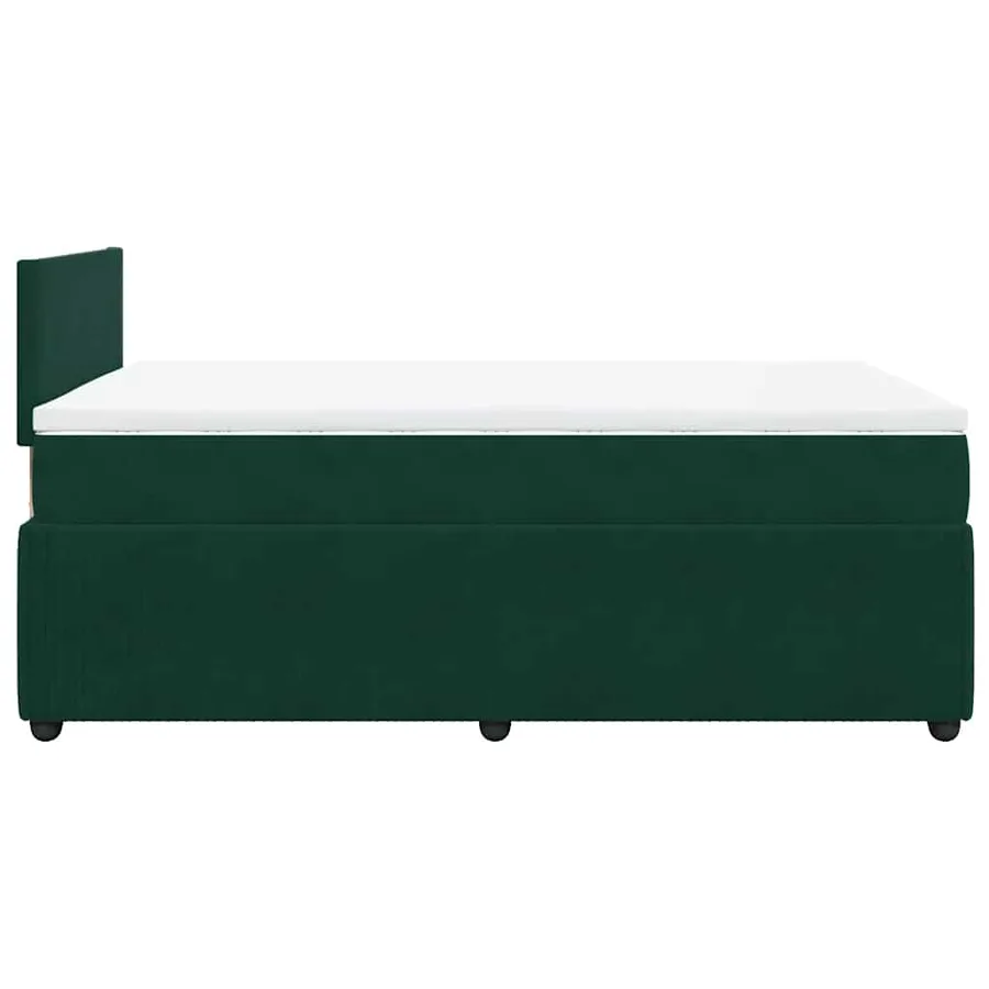 Sommier à lattes de lit avec matelas vert foncé 120x190 cm - 9