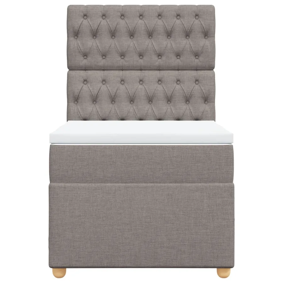 Sommier à lattes de lit avec matelas Taupe 80x200 cm Tissu - 6
