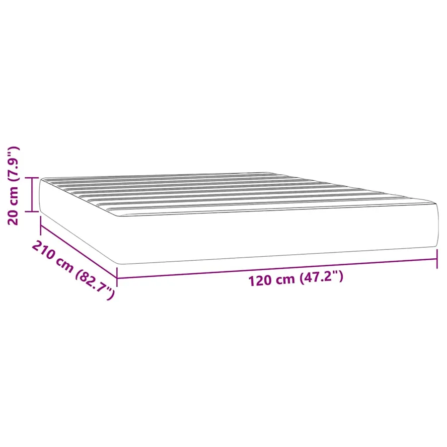 Matelas à ressorts ensachés 120 x 210 cm Gris clair - 7
