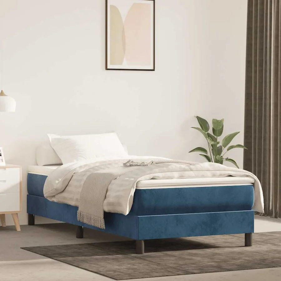Matelas à ressorts ensachés 100 x 210 cm Bleu foncé