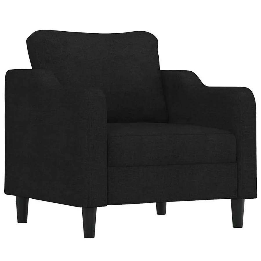 Ensemble de canapés 4 pcs avec coussins Noir Tissu - 3