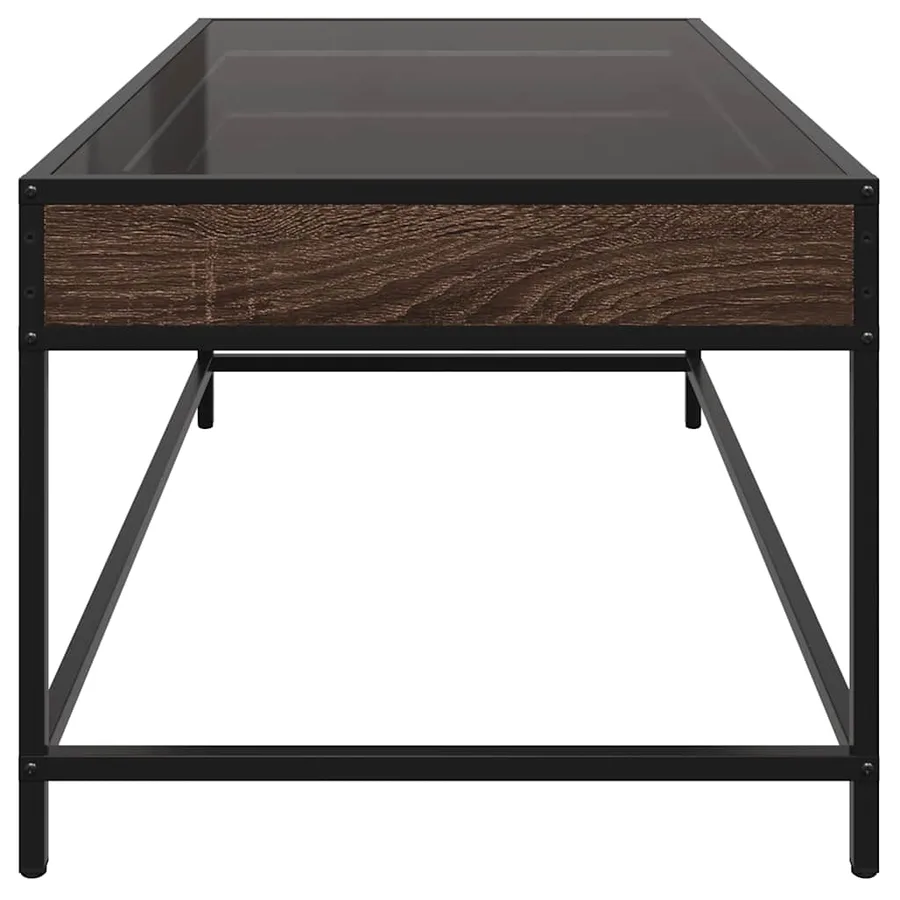 Table basse avec LED Infinity chêne marron 90x50x41 cm - 7