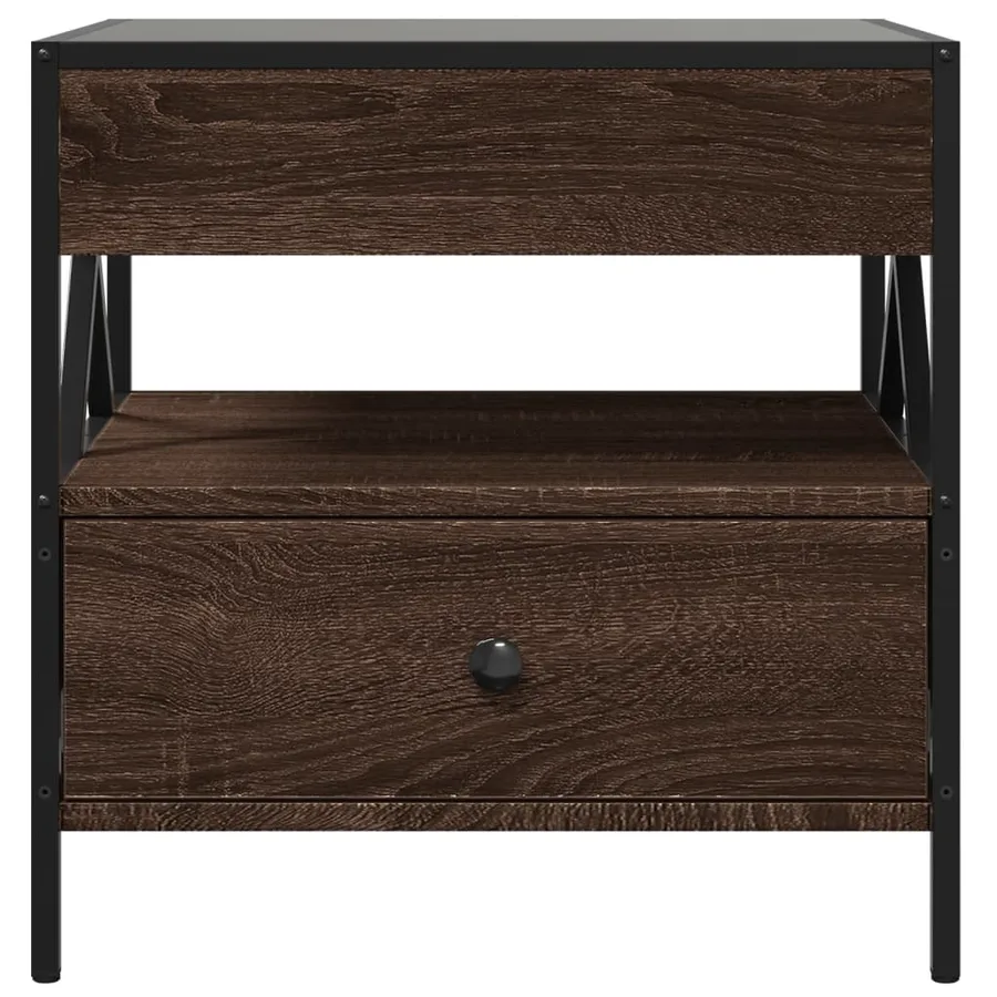 Table basse avec LED Infinity chêne marron 50x50x51 cm - 6
