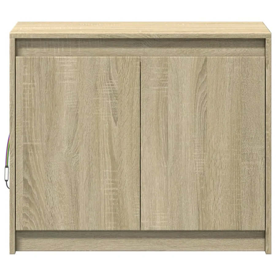Buffet avec LED chêne sonoma 72x34x61 cm bois d'ingénierie - 6