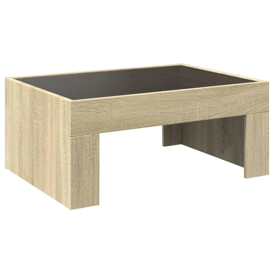Table basse avec LED infini chêne sonoma 70x50x30 cm - 8