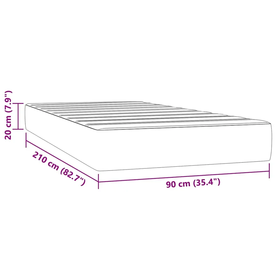 Matelas à ressorts ensachés 90 x 210 cm Rose - 7