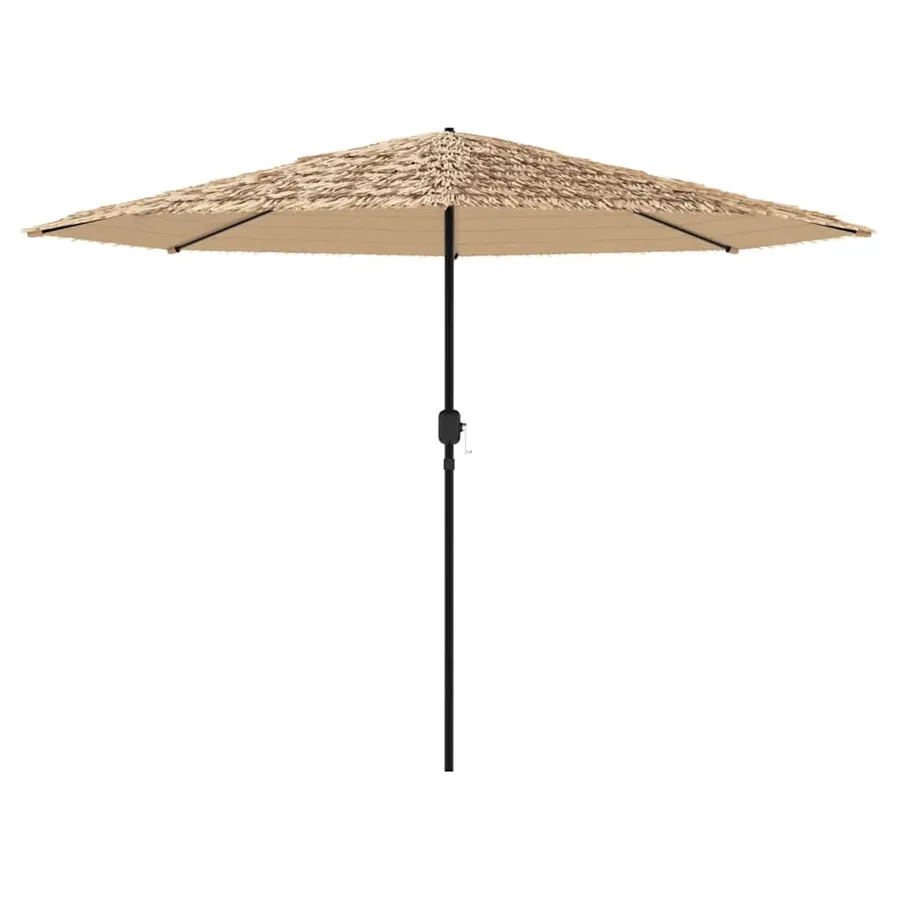 Parasol de jardin avec mât en acier marron 324x324x247 cm - 4