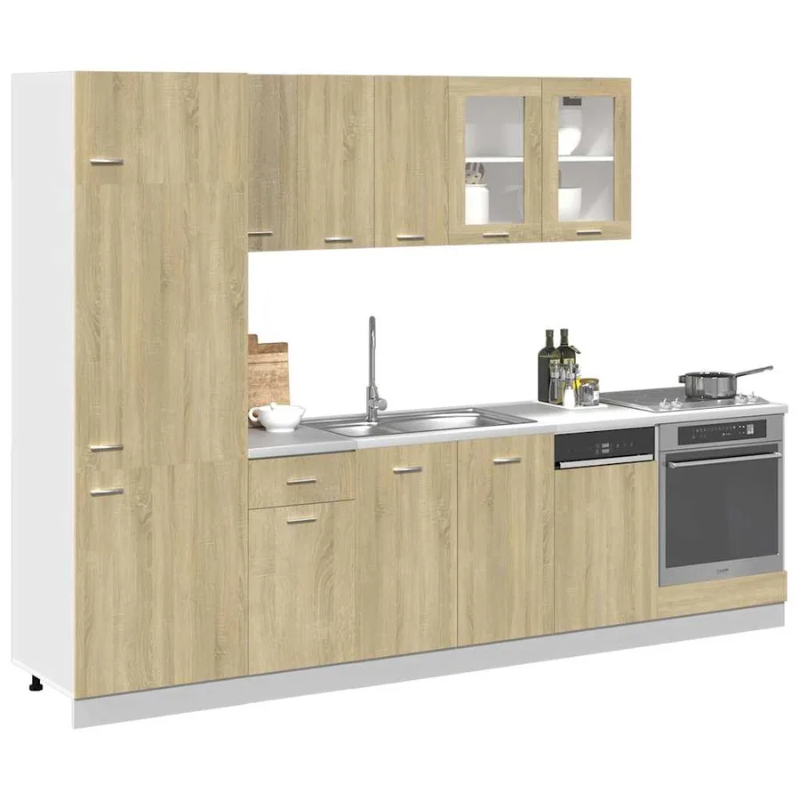 Ensemble de 8 meubles de cuisine "Lyon" en chêne Sonoma - 3