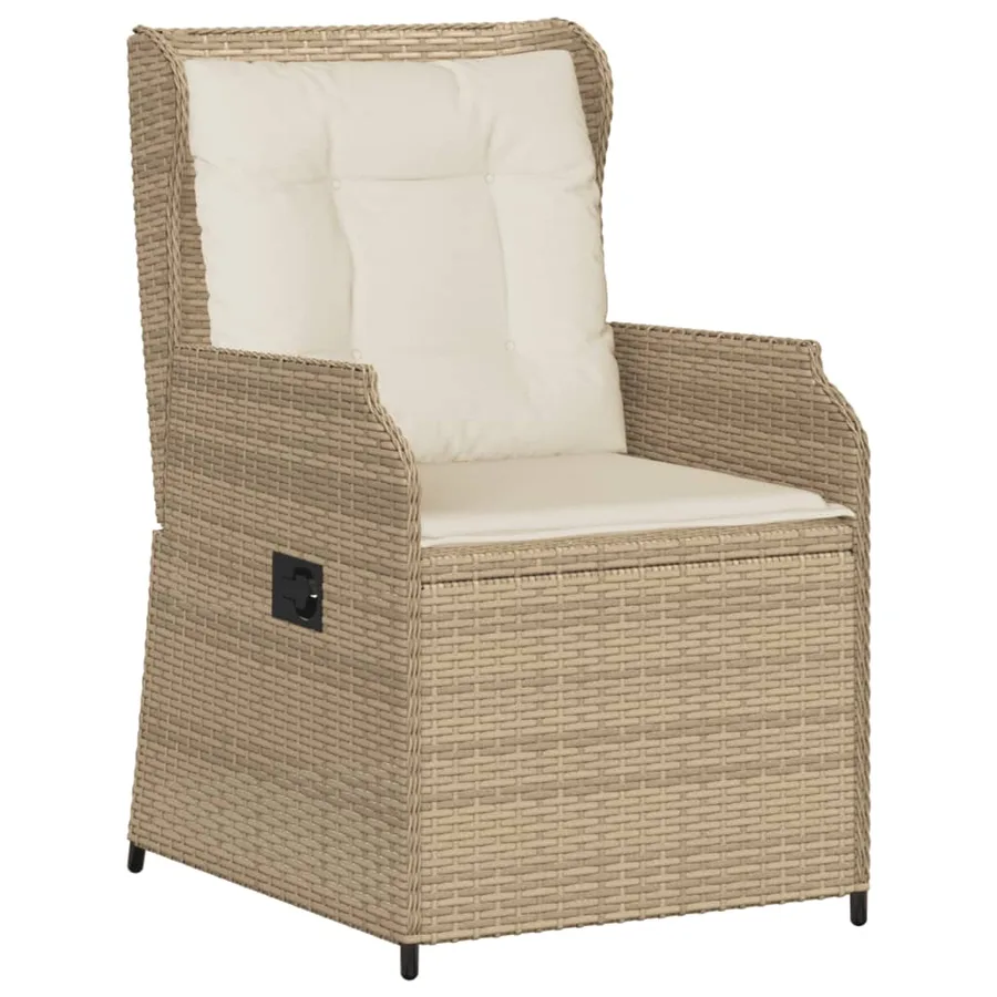 Salon de jardin avec coussins 6 pcs beige résine tressée - 7