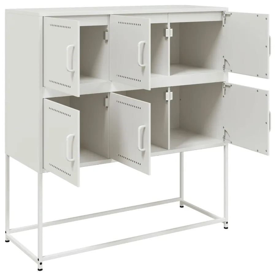 Buffet blanc 100,5x39x107 cm acier - 10