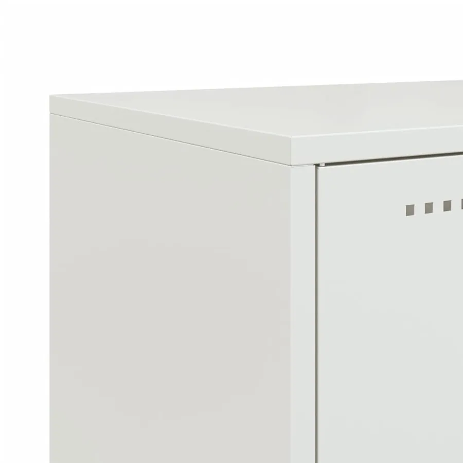 Buffet blanc 100,5x39x107 cm acier - 12