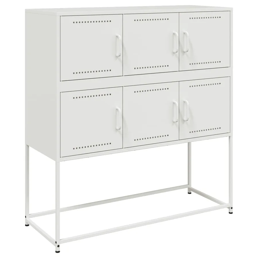 Buffet blanc 100,5x39x107 cm acier - 2