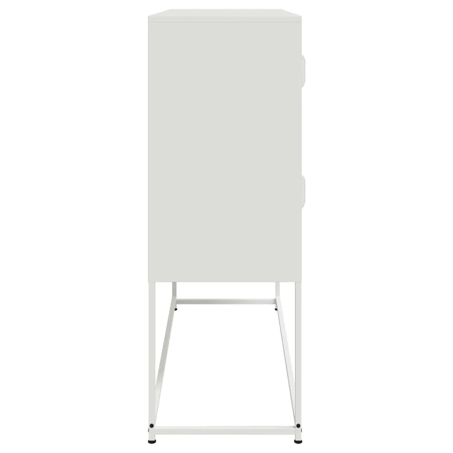 Buffet blanc 100,5x39x107 cm acier - 7
