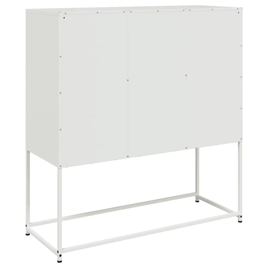 Buffet blanc 100,5x39x107 cm acier - 8