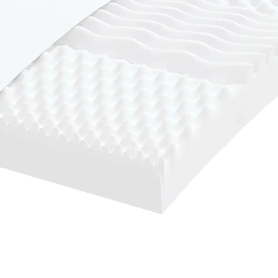 Matelas en mousse blanc 200x210 cm 7 zones dureté 20 ILD - 6