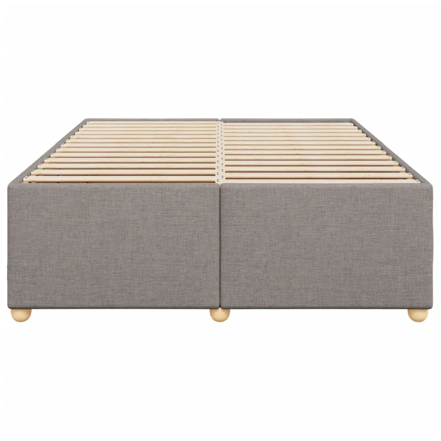Cadre de lit sans matelas taupe 160x200 cm tissu - 4