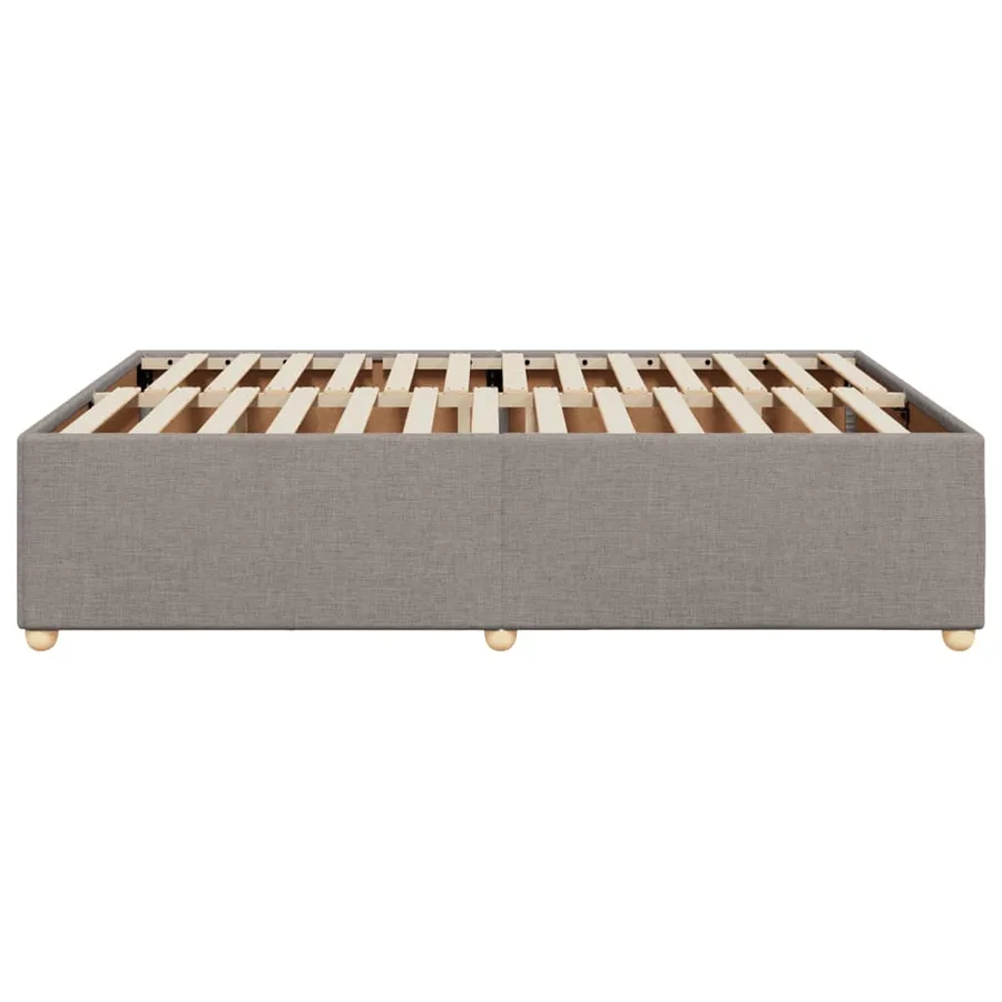 Cadre de lit sans matelas taupe 160x200 cm tissu - 5