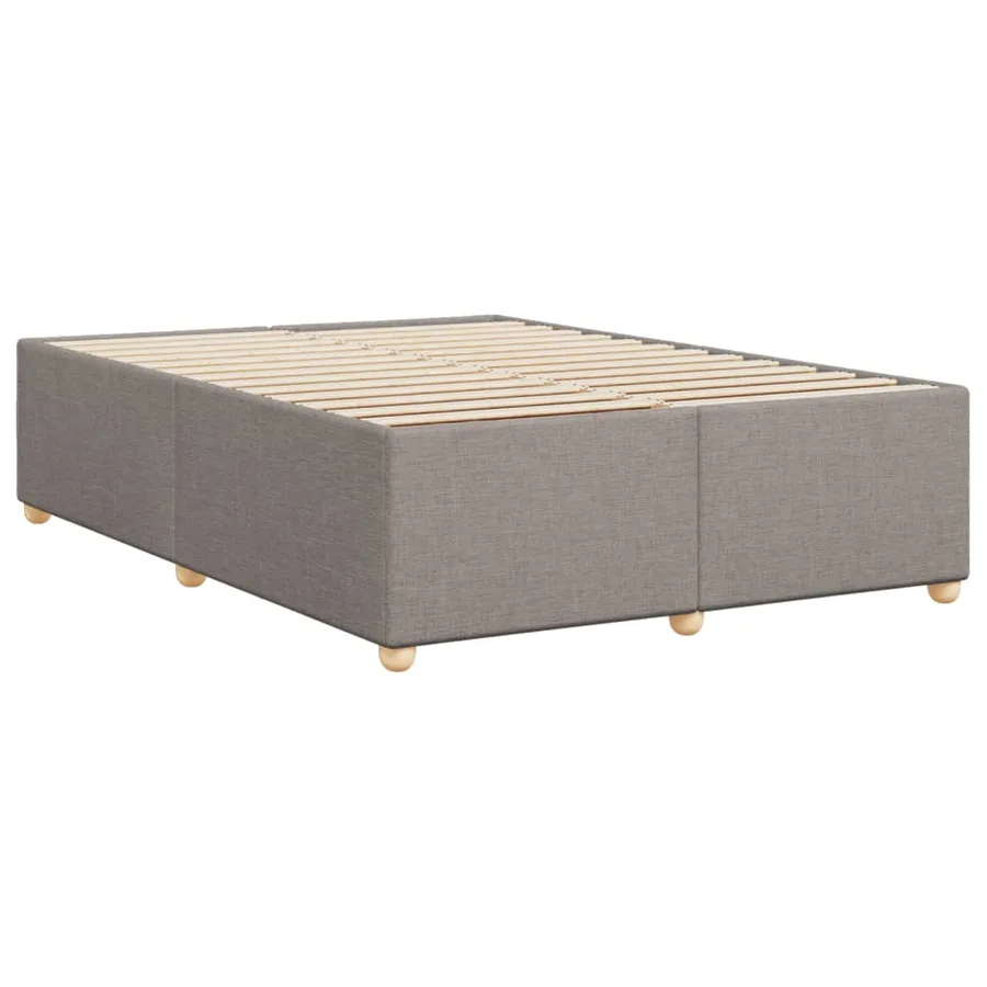 Cadre de lit sans matelas taupe 160x200 cm tissu - 6
