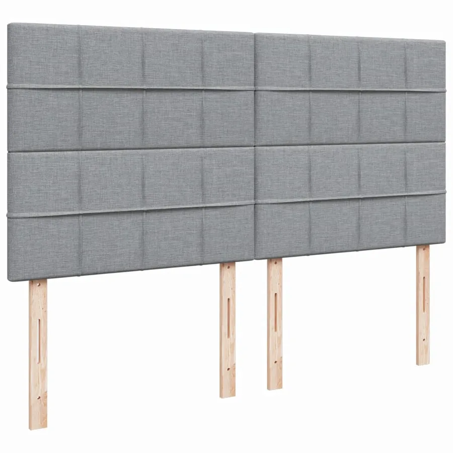 Sommier à lattes de lit avec matelas Gris clair 180x200cm Tissu - 7