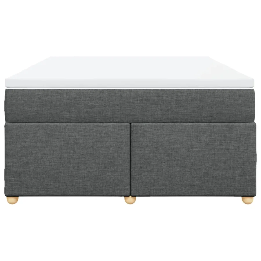 Sommier à lattes de lit avec matelas Gris foncé 160x200cm Tissu - 4
