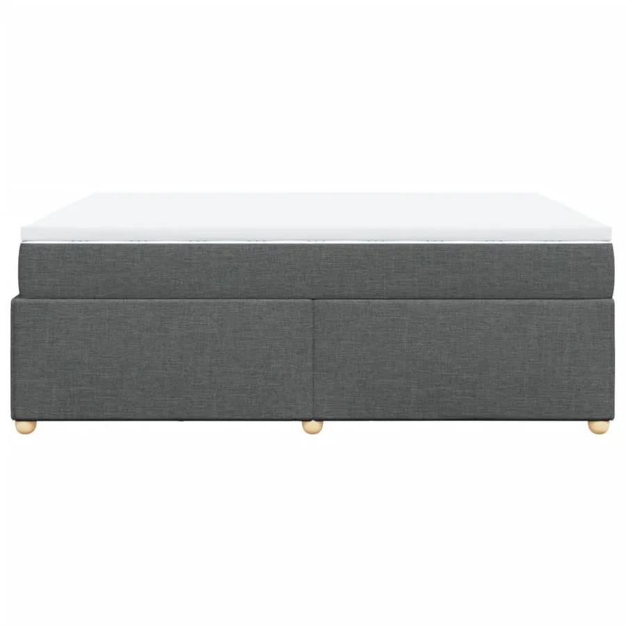Sommier à lattes de lit avec matelas Gris foncé 160x200cm Tissu - 8