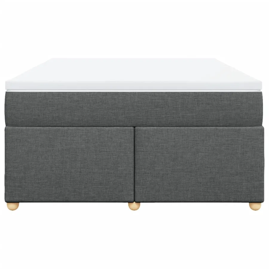 Sommier à lattes de lit avec matelas Gris foncé 140x190cm Tissu - 4