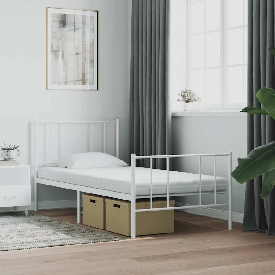 Matelas en mousse blanc 90x210 cm 7 zones dureté 20 ILD - 2