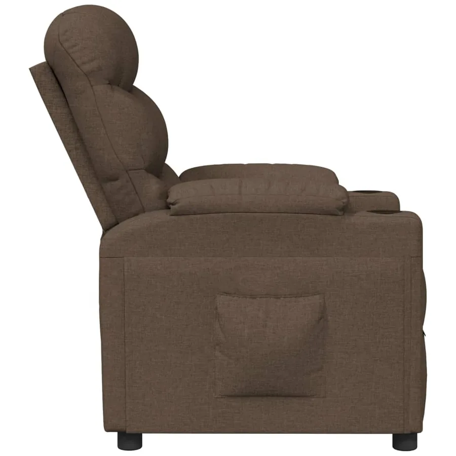 Fauteuil inclinable Marron Tissu - 4