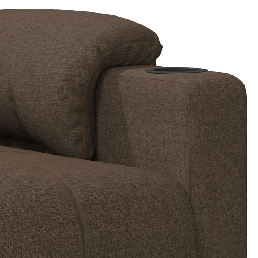 Fauteuil inclinable Marron Tissu - 7