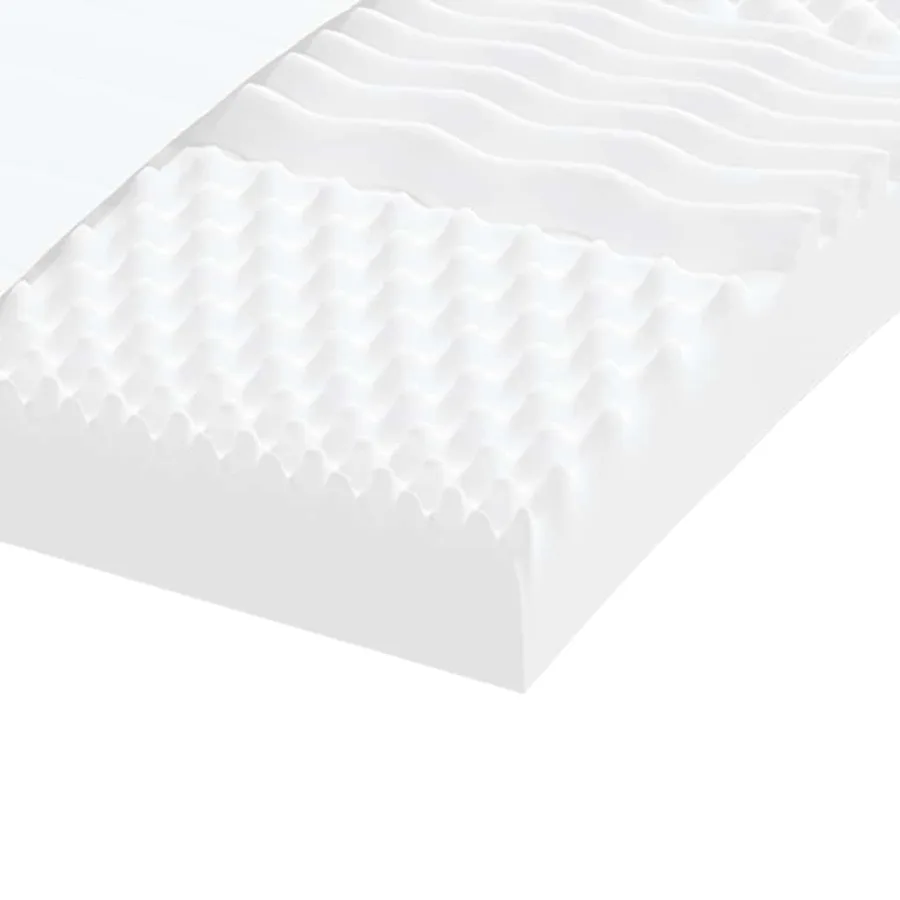 Matelas en mousse blanc 140x220 cm 7 zones dureté 20 ILD - 6