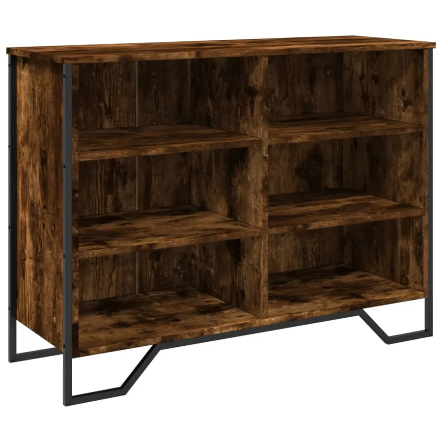 Buffet chêne fumé 101x35,5x74,5 cm bois d'ingénierie - 2
