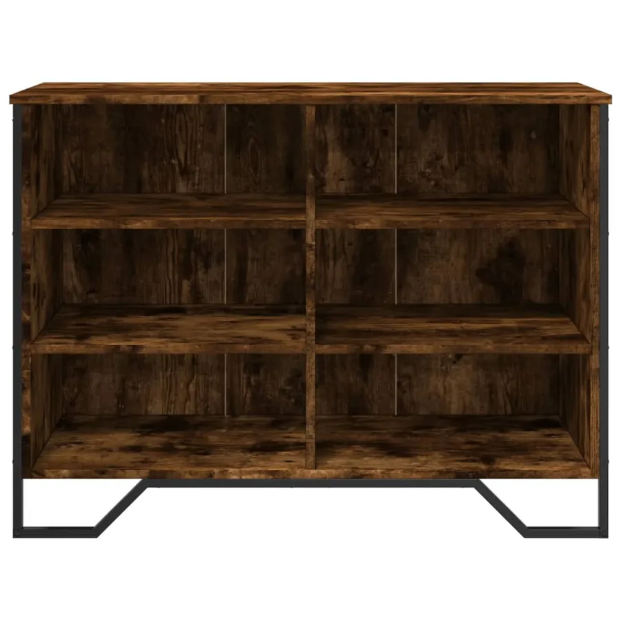 Buffet chêne fumé 101x35,5x74,5 cm bois d'ingénierie - 4