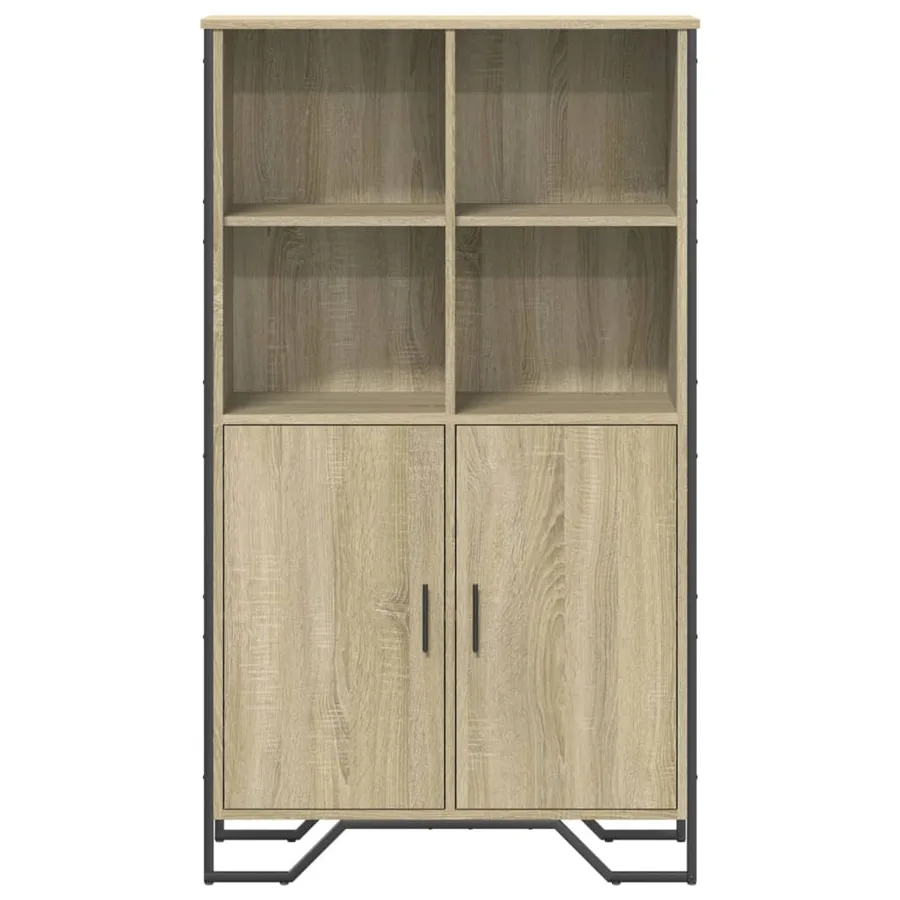 Buffet haut chêne sonoma 79,5x35,5x137,5 cm bois d'ingénierie - 4