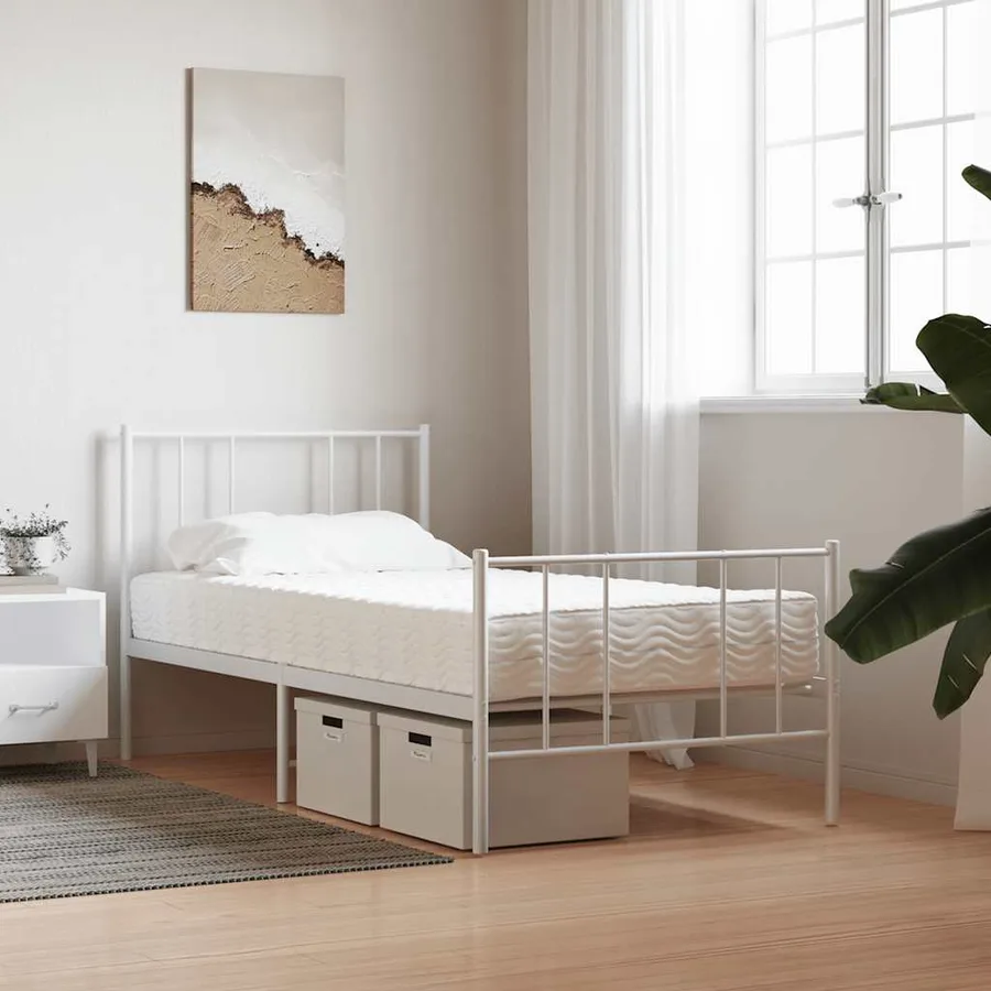 Matelas en mousse blanc 90x220 cm dureté H2 H3 - 2