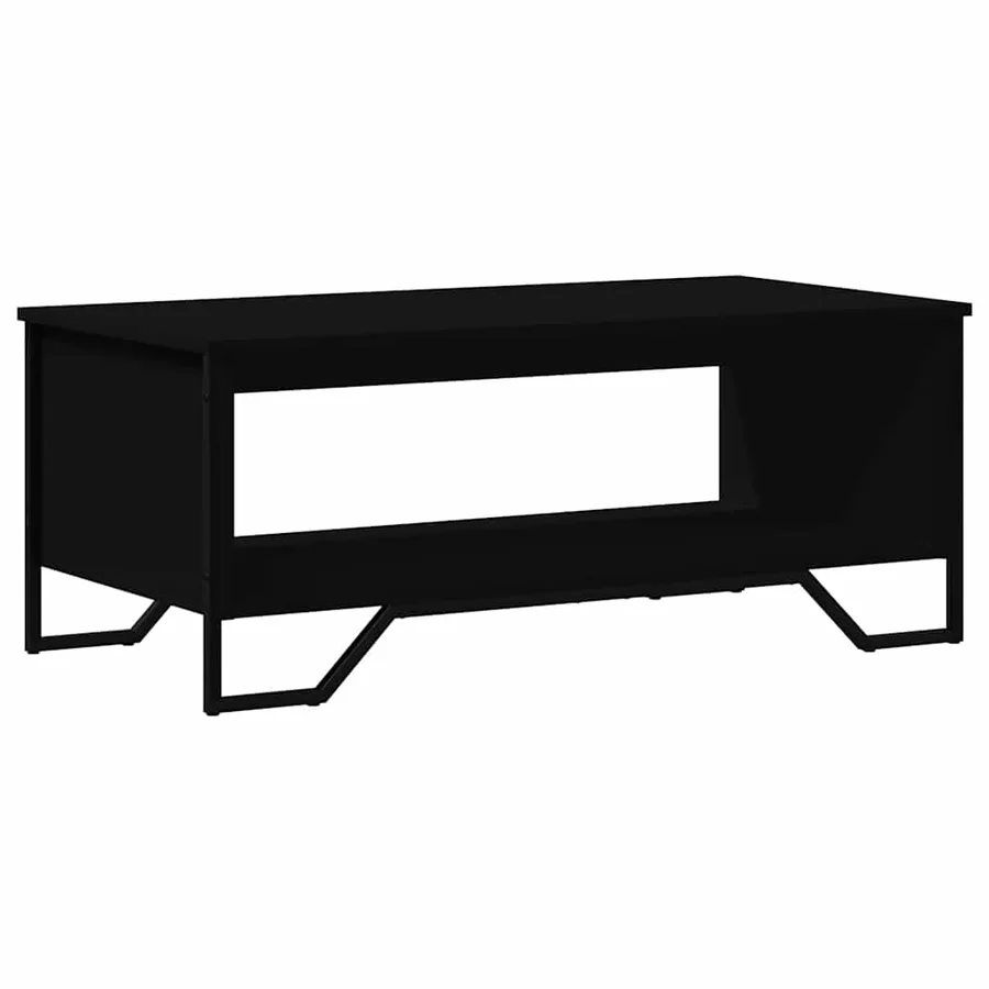 Table basse noir 100x51x40 cm bois d'ingénierie - 2