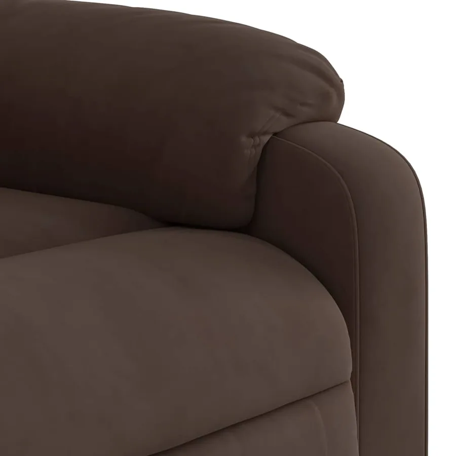 Fauteuil inclinable marron tissu microfibre - 11