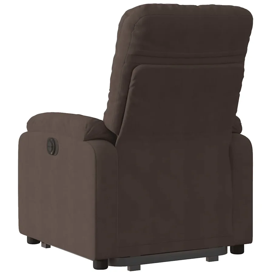 Fauteuil inclinable marron tissu microfibre - 5